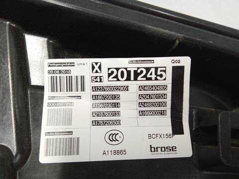 Foto 3ª: Elevalunas Eléctrico Delantero Izquierdo Mercedes Clase G 230 GLA 200 CDI - D CDI CAT 136CV 100KW [651930] (2019)