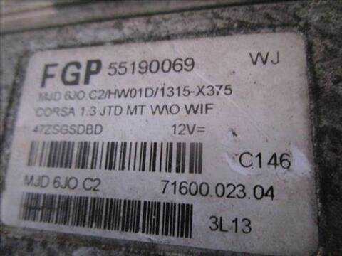 Foto 2ª: Centralita Motor ECU Opel Corsa 1.3 CDTI 70CV [Z 13 DT] (2006)