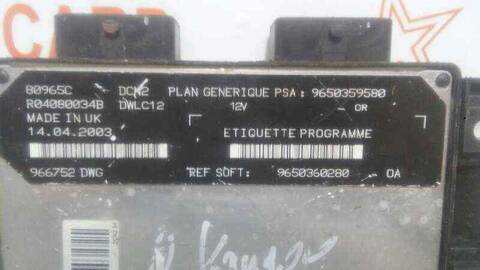 Foto 3ª: Centralita Motor ECU Peugeot Partner 1.9 DIESEL 68CV 50KW