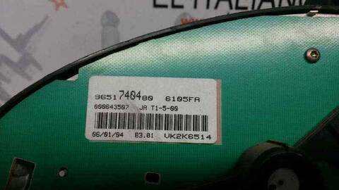 Foto 2ª: Cuadro de Instrumentos Peugeot 206 BERLINA 75CV 55KW [RHY] (1998)