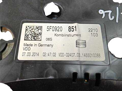 Foto 3ª: Cuadro de Instrumentos Seat Leon 1.2 TSI (2012)