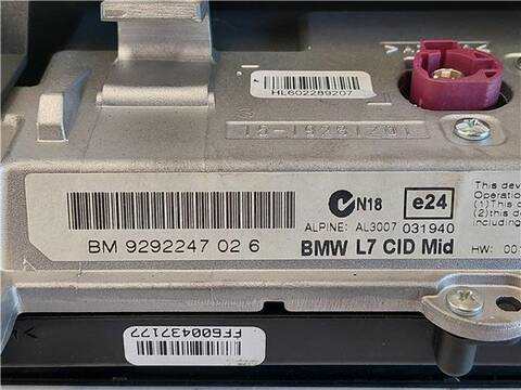 Foto 3ª: Pantalla Multifuncion Bmw Serie 3 315 2.0 320D XDRIVE BERLINA 184CV 135KW [N47D20C] (2015)