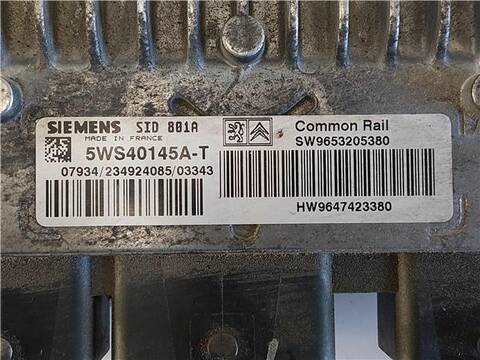 Foto 3ª: Centralita Motor ECU Peugeot 307 2.0 HDI 90 90CV 66KW [RHY (DW10TD)] (2004)