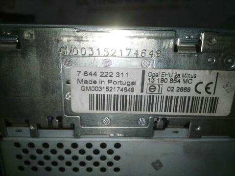 Foto 2ª: Sistema Audio Radio CD Opel Combo FAMILIAR 69CV 51KW [Z13DT] (2005)