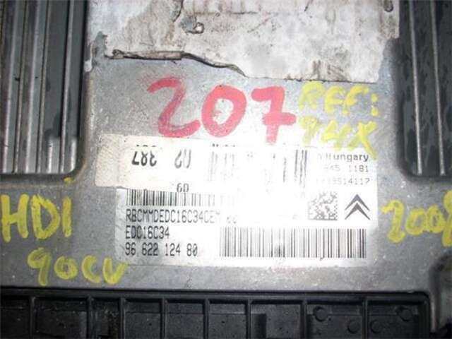 Foto 3ª: Centralita Motor ECU Peugeot 207 1.6 HDI [9HX (DV6ATED4)]