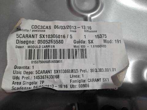 Foto 3ª: Elevalunas Eléctrico Delantero Izquierdo Alfa Romeo Giulietta 1.6 JTDM CAT 105CV [940A3000] (2010)