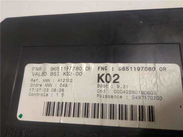 Foto 3ª: Centralita Confort BSI Peugeot 307 2.0 HDI (90 CV) [DRHY]