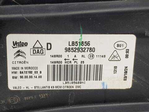 Foto 3ª: Faro Derecho Citroen Berlingo SHINE BUSINESS M (2008)