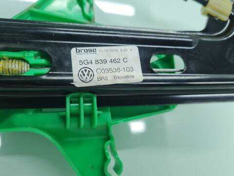 Foto 2ª: Elevalunas Manual Trasero Derecho Volkswagen Golf SPORT 131CV 96KW [DPBA] (2020)