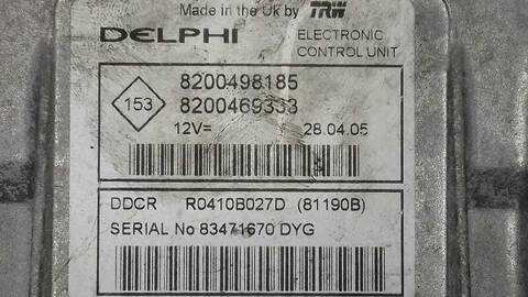 Foto 2ª: Centralita Motor ECU Renault Clio AUTHENTIQUE 65CV 48KW [K9K A7] (2005)