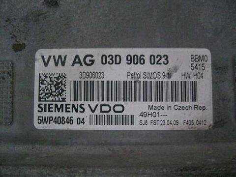 Foto 2ª: Centralita Motor ECU Volkswagen Polo 1.2 60CV 44KW [BBM] (2009)