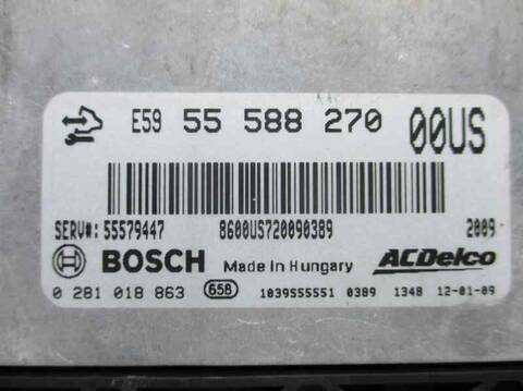 Foto 2ª: Centralita Motor ECU Opel Corsa A13DTC (2012)