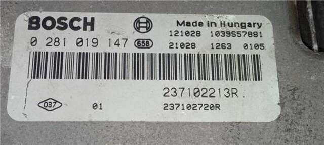 Centralita Motor ECU Renault Clio 1.5 LIMITED [1.5 LTR. - 55 KW DCI DIESEL FAP ENERGY]