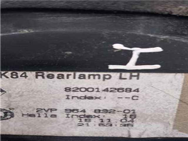 Piloto Trasero Izquierdo Renault Megane 1.5 CONFORT AUTHENTIQUE [1 5 LTR. - 60 KW DCI DIESEL] BERLINA 82CV II BERLINA 5P 10.2002 )