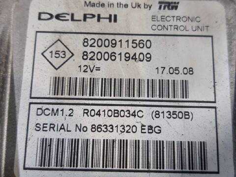 Foto 3ª: Centralita Motor ECU Renault Clio DYNAMIQUE GRANDTOUR 86CV 63KW [K9K T7] (2008)