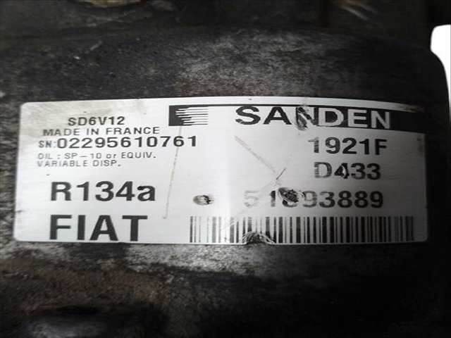 Foto 3ª: Compresor Aire Acondicionado Fiat Doblo 1.3 D MULTIJET 263WXU1A 263ZXU1A 263WYB1A 263ZYB1A) (2010)