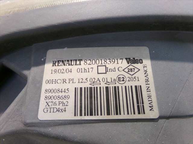 Foto 4ª: Faro Izquierdo Renault Kangoo 1.9 DCI 4X4, 2003-2008 [F9Q37] (2004)