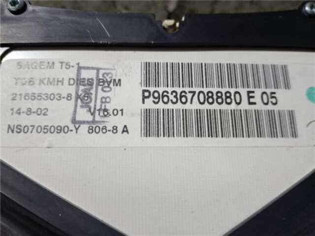 Foto 3ª: Cuadro de Instrumentos Peugeot 307 2.0 HDI 90 [RHY (DW10TD)]