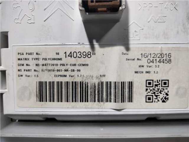 Foto 3ª: Cuadro de Instrumentos Peugeot 208 1.6 ACTIVE [1.6 LTR. - 73 KW BLUE-HDI FAP] [BH02]