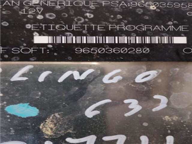 Foto 3ª: Centralita Motor ECU Citroen Berlingo 1.9 D SX COMBI [1.9 LTR. - 51 KW DIESEL] [WJY]