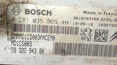 Foto 4ª: Centralita Motor ECU Opel Combo EDITION PLUS XL 102CV 75KW [YH01] (2019)