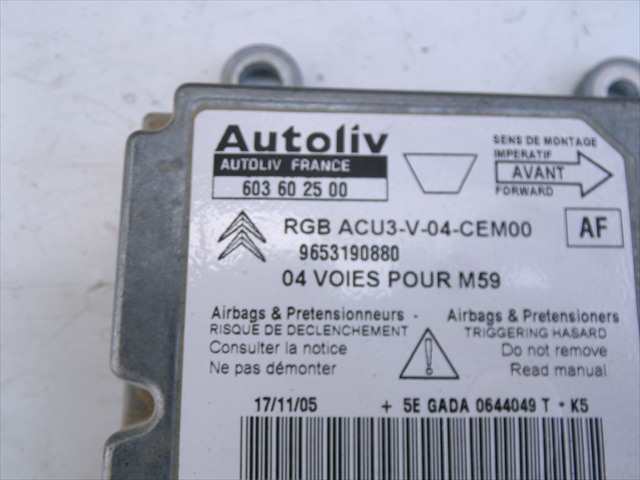 Foto 3ª: Centralita Airbag Peugeot Partner 2.0 HDI 2002-2008 [RHY] (2005)