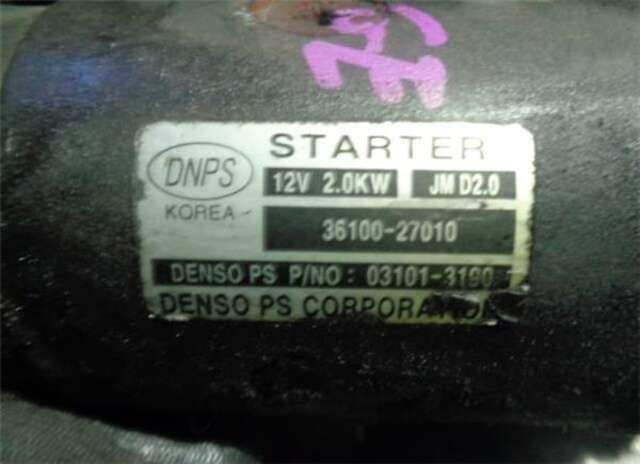Foto 3ª: Motor de Arranque Kia Sportage 2.0 CRDI [D4EA]