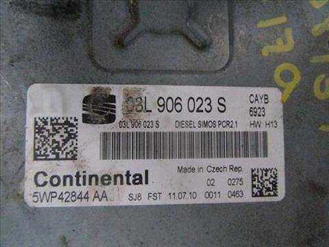 Foto 2ª: Centralita Motor ECU Seat Ibiza 1.6 TDI BERLINA 90CV 66KW [(D) CAY] (2011)