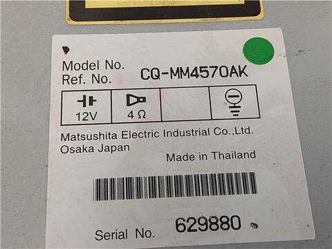 Foto 3ª: Sistema Audio Radio CD Mazda 6 2.0 DI BERLINA 121CV 89KW [D/ RF] (2006)