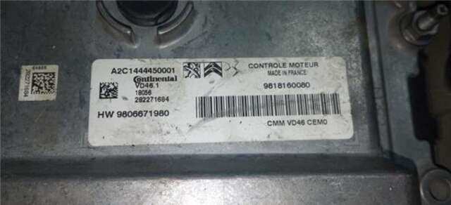 Centralita Motor ECU Peugeot 2008 1.2 ACTIVE [1.2 LTR. - 81 KW 12V E-THP - PURETECH]