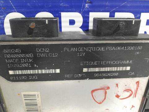 Foto 3ª: Centralita Motor ECU Citroen Jumpy 1.9 DIESEL 69CV [D/ WJY] (2003)