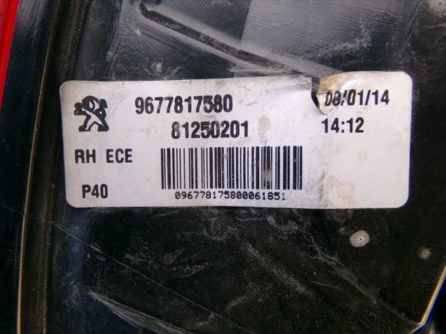 Foto 3ª: Piloto Trasero Derecho Peugeot 308 1.6 HDI 2013-2017 [9H05] (2014)