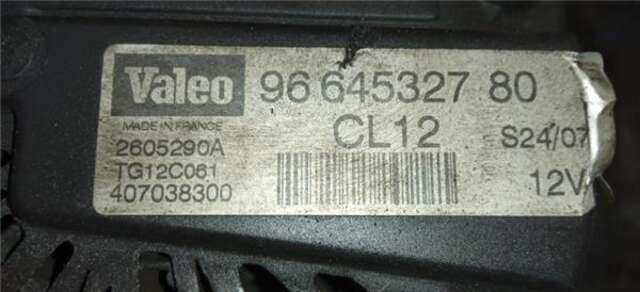 Alternador Peugeot 207 1.4 CONFORT [1.4 LTR. - 70 KW 16V VTI]