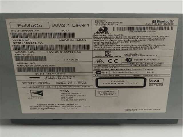 Foto 3ª: Sistema Audio Radio CD Volvo V40 KINETIC 120CV 88KW [D4162T] (2014)