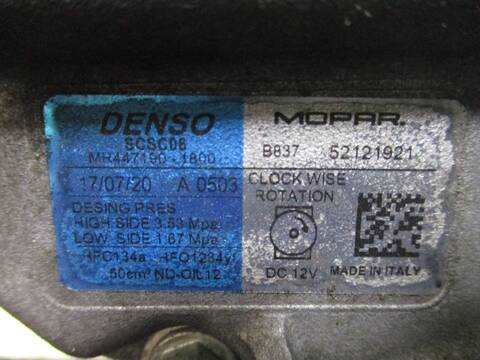 Foto 3ª: Compresor Aire Acondicionado Fiat 500 46341162 BERLINA (2021)