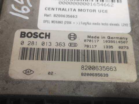 Foto 2ª: Centralita Motor ECU Opel Movano G9UA6 FURGON (2007)