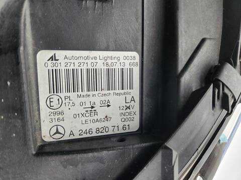 Foto 2ª: Faro Izquierdo Mercedes Clase B 150 B 180 CDI BE 246.200) 109CV 80KW [651901] (2013)