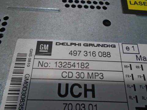 Foto 3ª: Sistema Audio Radio CD Opel Corsa COSMO 80CV 59KW [Z12XEP] (2008)