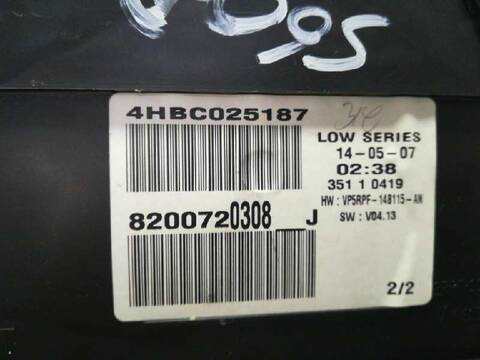 Foto 2ª: Cuadro de Instrumentos Renault Megane EMOTION BERLINA 90CV 66KW II CLASSIC BERLINA [F9Q808] (2007)