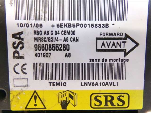 Foto 4ª: Centralita Airbag Citroen C2 1.4 G 2003-2008 [KFV] (2006)