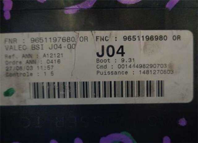 Foto 3ª: Caja Reles Fusibles Peugeot 307 2.0 HDI 90 [RHY (DW10TD)]