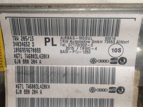 Airbag Delantero Derecho Seat Ibiza CUSB