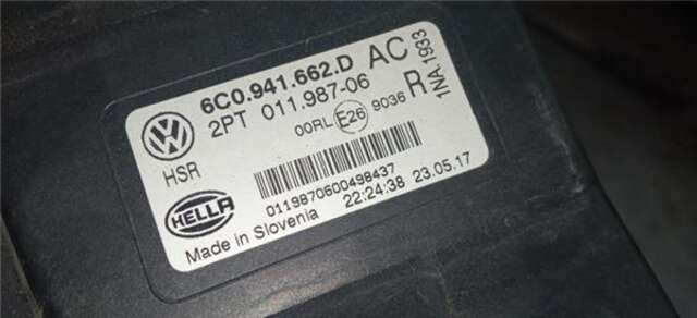 Faro Antiniebla Delantero Derecho Volkswagen Polo 1.2 ADVANCE [1.2 LTR. - 66 KW TSI]