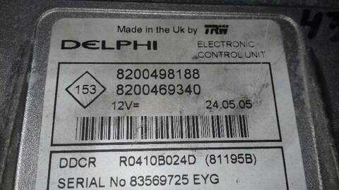 Foto 3ª: Centralita Motor ECU Renault Megane 1.5 DCI DIESEL BERLINA 101CV 74KW II BERLINA 5P [K9K728] (2005)