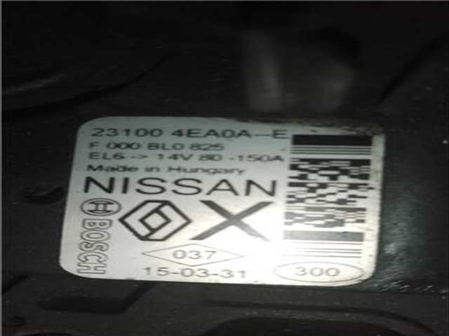 Foto 3ª: Alternador Nissan Qashqai 1.5 360 [1 5 LTR. - 81 KW TD CAT] 110CV