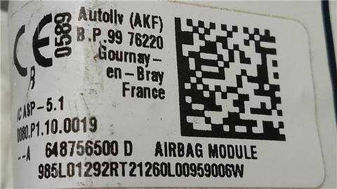 Foto 2ª: Airbag Cortina Delantero Derecho Dacia Sandero 1.0 STEPWAY COMFORT [1 0 LTR. - 67 KW TCE CAT] 91CV [H4D F4] (2022)