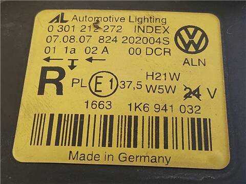 Foto 3ª: Faro Derecho Volkswagen Jetta 1.4 ADVANCE 122CV 90KW [CAXA] (2008)