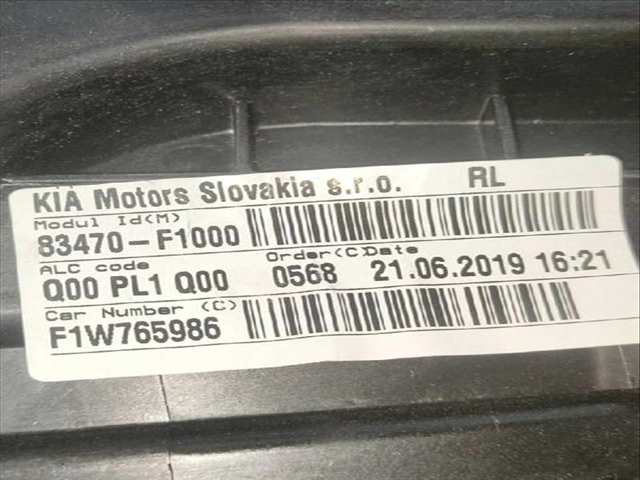 Elevalunas Manual Trasero Izquierdo Kia Sportage 1.7 CRDI 116CV