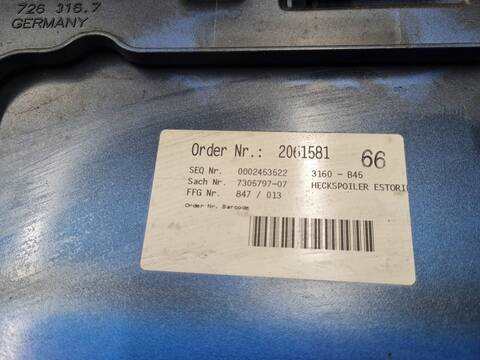 Foto 4ª: Alerón Trasero Bmw Serie 3 315 330D 258CV 190KW [N57D30A] (2012)
