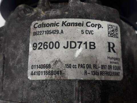 Foto 3ª: Compresor Aire Acondicionado Nissan X-Trail 2.0 DCI TD CAT 150CV 110KW T31) (2007)